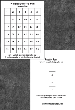 Practice Assignment Printable | Violin Teaching Resources
